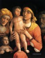 Die heilige Familie mit Heiligen Elisabeth und das Kind Johannes der Täufer Renaissance Maler Andrea Mantegna